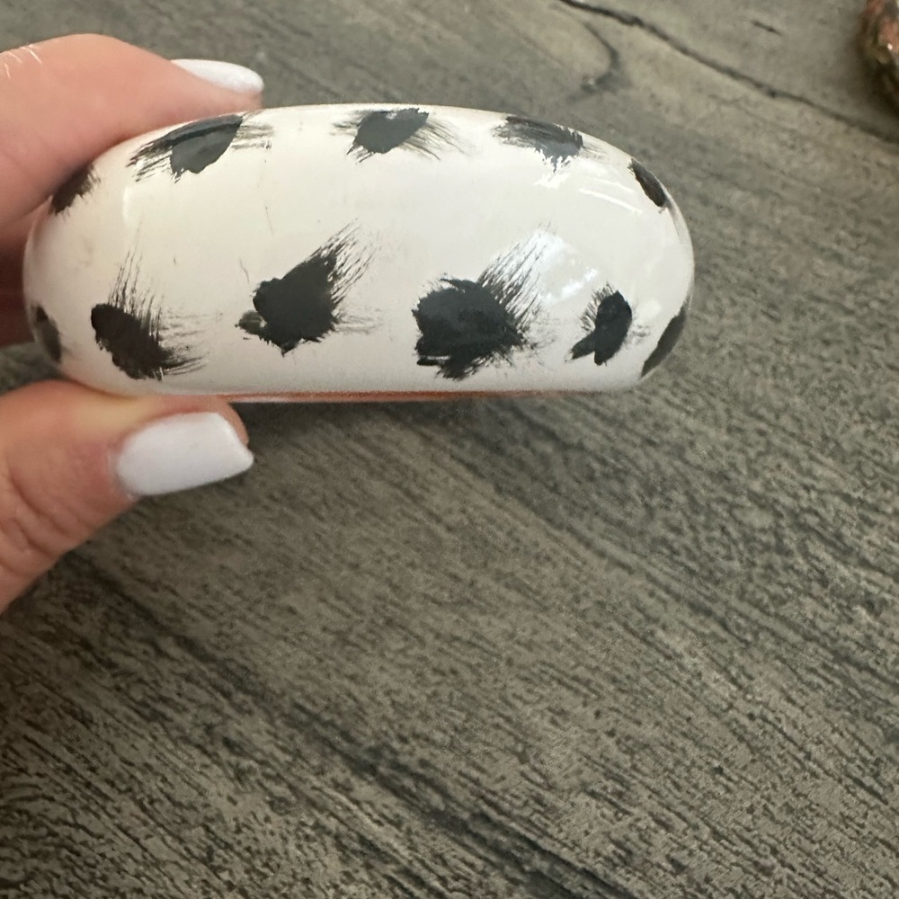 Black and White Polka Dot Bangle - Picture 2 of 5